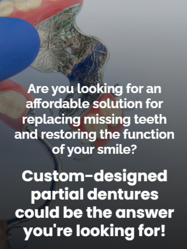 Custom-designed partial dentures could be the answer you're looking for! cover