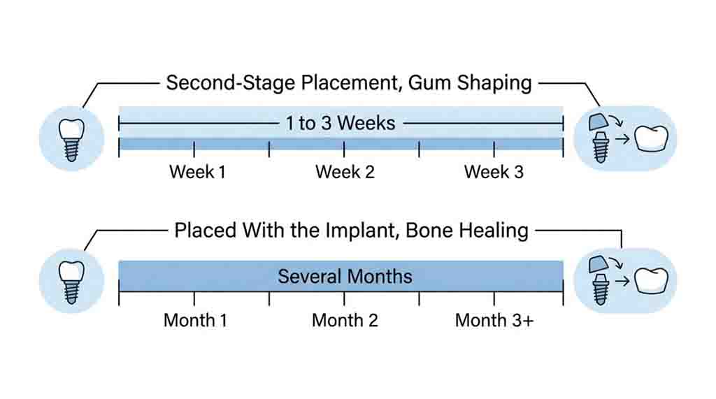 implant healing cap timeline
