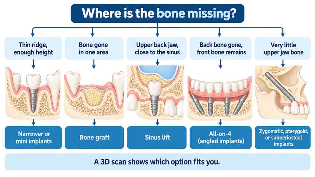 bone loss dental implant options