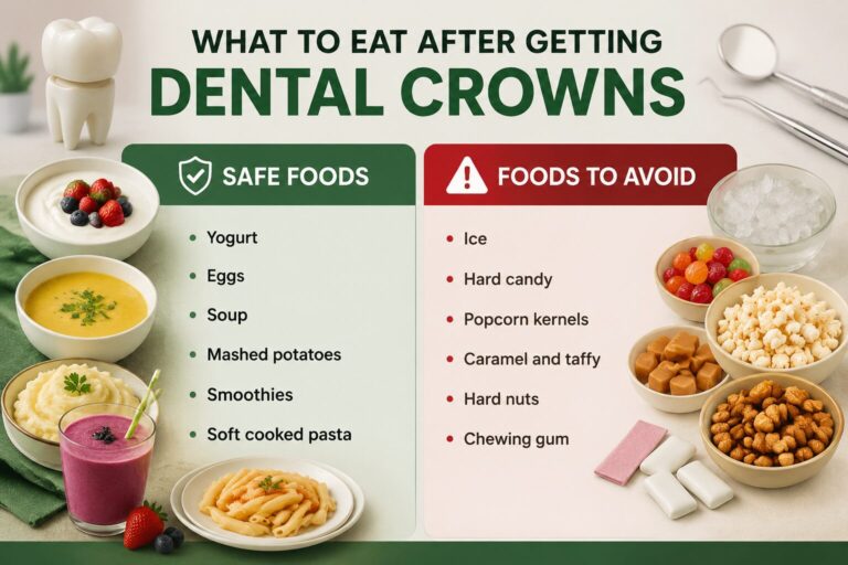 what to eat after getting crowns