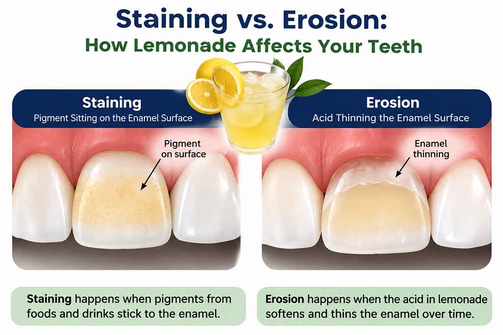 staining vs. erosion